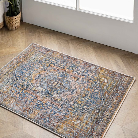 Nuloom Harriet Vintage Medallion Fringe Area Rug 2ft x 3ft KHMC04A-203